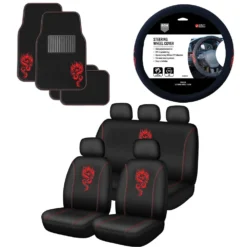 SCA Dragon Seat Cover Combo Red