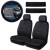 CLOUDLUX Cloud Premium Suede Seat Cover Combo Black -Quad Lock Case Shop PS018