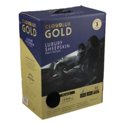 Gold CLOUDLUX Sheepskin Seat Covers - Black Adjustable Headrests Size 30 Front Pair Airbag Compatible -Quad Lock Case Shop SCA 215410 01 hi res