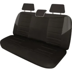 Sperling Enterprises Carbon Mesh Seat Covers - Black And Grey Adjustable Headrests Size 06H Rear Seat