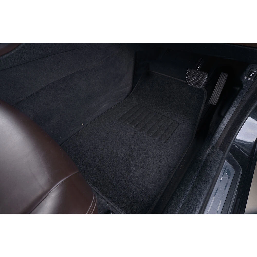 SCA Reversible Car Floor Mats Carpet/Rubber Black Set Of 4 4 SCA Reversible Car Floor Mats Carpet/Rubber Black Set Of 4 - Image 2