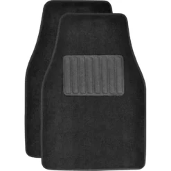 SCA Car Floor Mats Carpet Black Front Pair