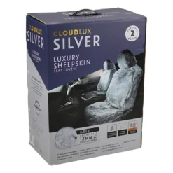 Silver CLOUDLUX Sheepskin Seat Covers - Grey Adjustable Headrests Size 30 Front Pair Airbag Compatible 8 Silver CLOUDLUX Sheepskin Seat Covers - Grey Adjustable Headrests Size 30 Front Pair Airbag Compatible -Quad Lock Case Shop SCA 342476 01 hi res