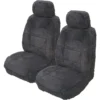 Silver CLOUDLUX Sheepskin Seat Covers - Slate Adjustable Headrests Size 30 Front Pair Airbag Compatible -Quad Lock Case Shop SCA 342477 hi res