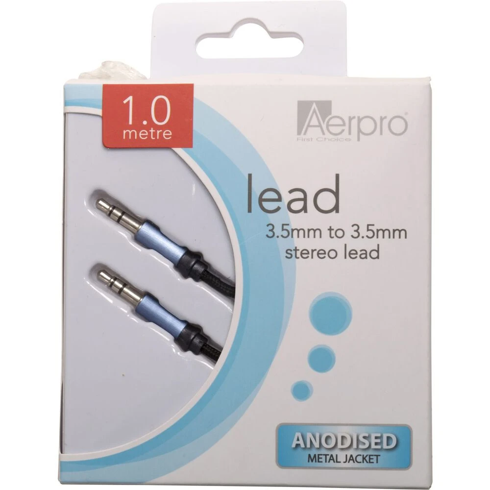 Aerpro Anodised 3.5mm Straight Auxiliary Lead 3 Aerpro Anodised 3.5mm Straight Auxiliary Lead