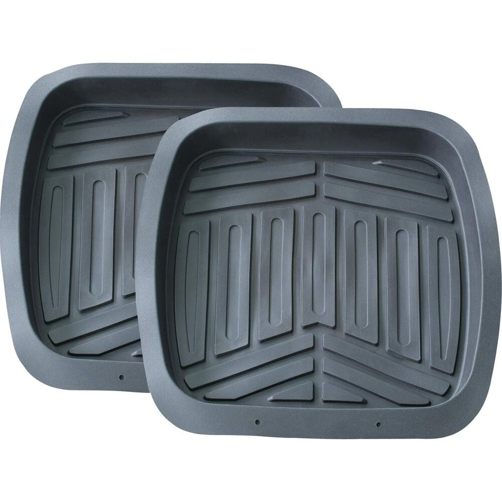 Ridge Ryder Deep Dish Car Floor Mats - Grey Rear Pair 3 Ridge Ryder Deep Dish Car Floor Mats - Grey Rear Pair