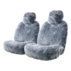Platinum CLOUDLUX Sheepskin Seat Covers - Grey Adjustable Headrests Size 30 Front Pair Airbag Compatible -Quad Lock Case Shop SCA 519158 hi res