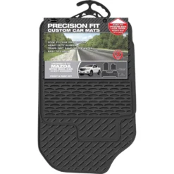 Sperling Precision Fit PVC Custom Floor Mats Suits Mazda BT-50 Dual Cab UP/UR Series 2011-2020, Black, Set Of 3