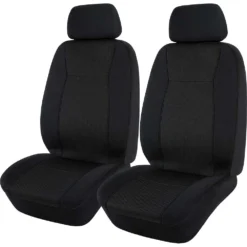 SCA Jacquard Seat Covers Black, Adjustable Headrests, Size 30, Airbag Compatible
