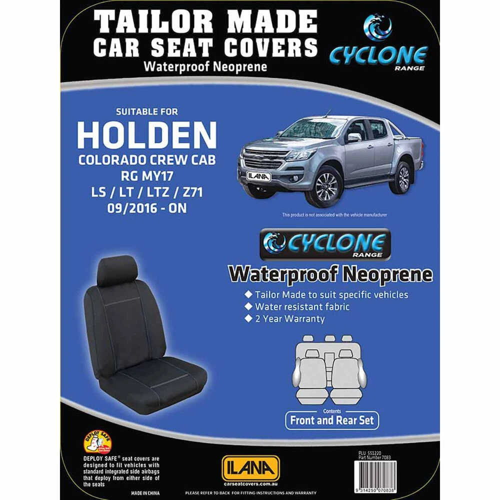 Ilana Cyclone Tailor Made Pack For Holden Colorado RGMY17 09/16+ 4 Ilana Cyclone Tailor Made Pack For Holden Colorado RGMY17 09/16+ - Image 2