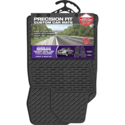 Sperling Precision Fit PVC Custom Floor Mats Suits Nissan Navara NP300 Series Dual Cab 2015+, Black, Set Of 3