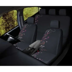 SCA Blossom Seat Cover Pack - Purple And Orange Adjustable Headrests Size 30 And 06H Airbag Compatible -Quad Lock Case Shop SCA 565134 00 hi res