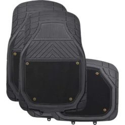 Ridge Ryder Deep Dish Combo Mats - Removable Carpet, Black, Set Of 4