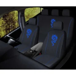 SCA Dragon Seat Cover Pack - Blue Adjustable Headrests Size 30 And 06H Airbag Compatible -Quad Lock Case Shop SCA 565198 00 hi res