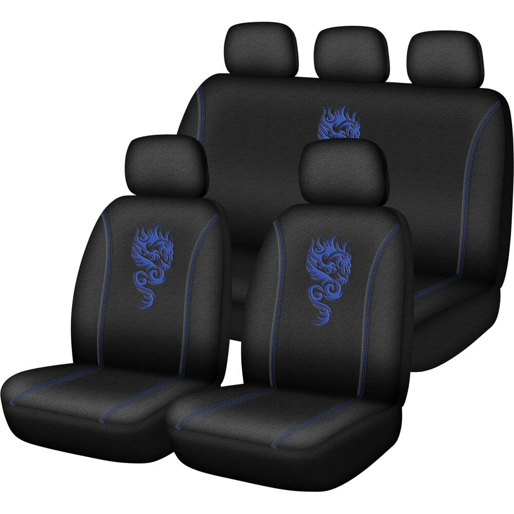 SCA Dragon Seat Cover Combo Blue 4 SCA Dragon Seat Cover Combo Blue - Image 2