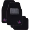 SCA Butterfly Floor Mats Carpet Black/Pink/Blue Set Of 4 -Quad Lock Case Shop SCA 565261 hi res 1