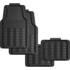 SCA Tread Floor Mats - Black, Set Of 4