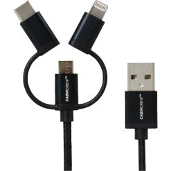 Cabin Crew Charging Cable Multi-Tip (Lightning/Type C/Micro USB)