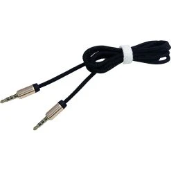 SCA Auxiliary Cable Braided - Black, 3.5mm To 3.5mm