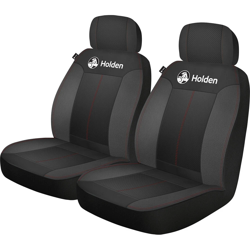 Holden Houston Seat Covers - Black/Red Adjustable Headrests Size 30 Airbag Compatible 3 Holden Houston Seat Covers - Black/Red Adjustable Headrests Size 30 Airbag Compatible