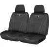 R. M. Williams R.M. Williams Canvas Seat Cover - Black Adjustable Headrests Size 30 -Quad Lock Case Shop SCA 577720 hi res