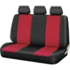 SCA Cord Seat Covers - Red/Black Size 06H Rear Seat -Quad Lock Case Shop SCA 581557 hi res