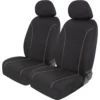 SCA Canvas Seat Covers - Black/Grey Adjustable Headrests Size 30 Front Pair Airbag Compatible -Quad Lock Case Shop SCA 581560 hi res