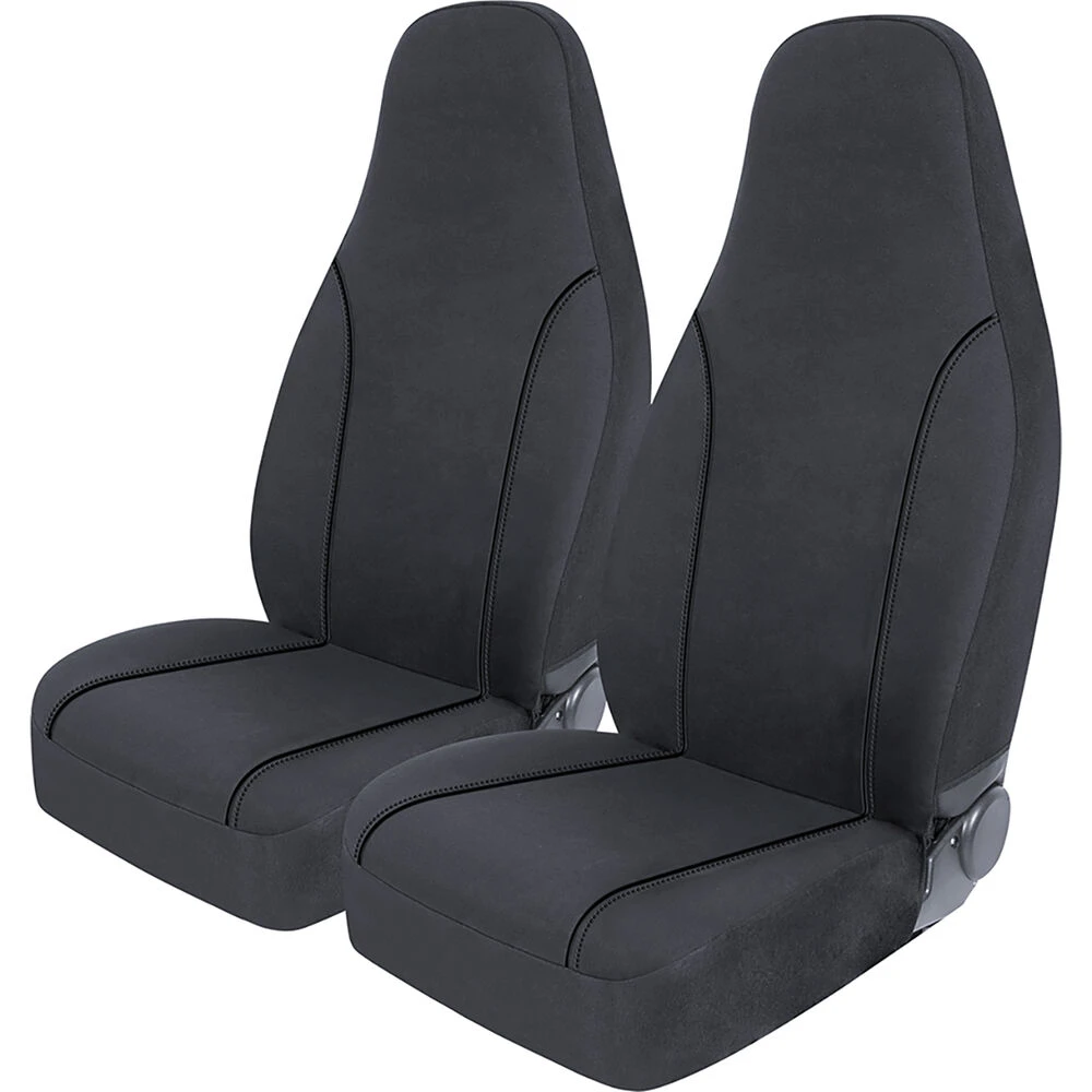SCA Canvas Seat Covers - Charcoal/Grey Built-In Headrests Size 60 Front Pair Airbag Compatible 3 SCA Canvas Seat Covers - Charcoal/Grey Built-In Headrests Size 60 Front Pair Airbag Compatible