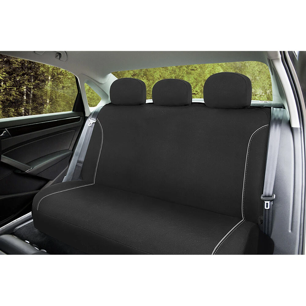 SCA Canvas Seat Covers - Black/Grey Adjustable Headrests Size 06H Rear Seat 4 SCA Canvas Seat Covers - Black/Grey Adjustable Headrests Size 06H Rear Seat - Image 2