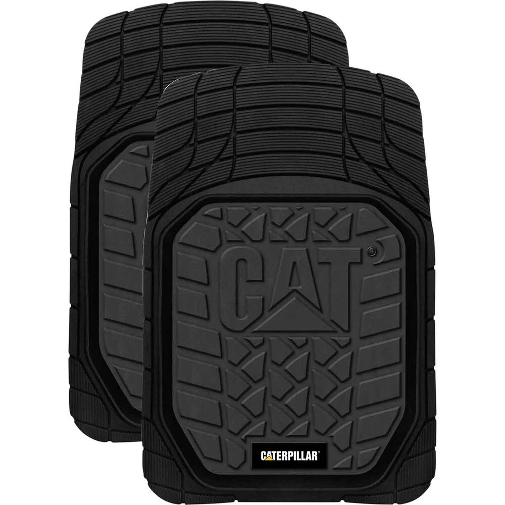 Caterpillar Car Floor Mats Rubber Black Front Pair 3 Caterpillar Car Floor Mats Rubber Black Front Pair