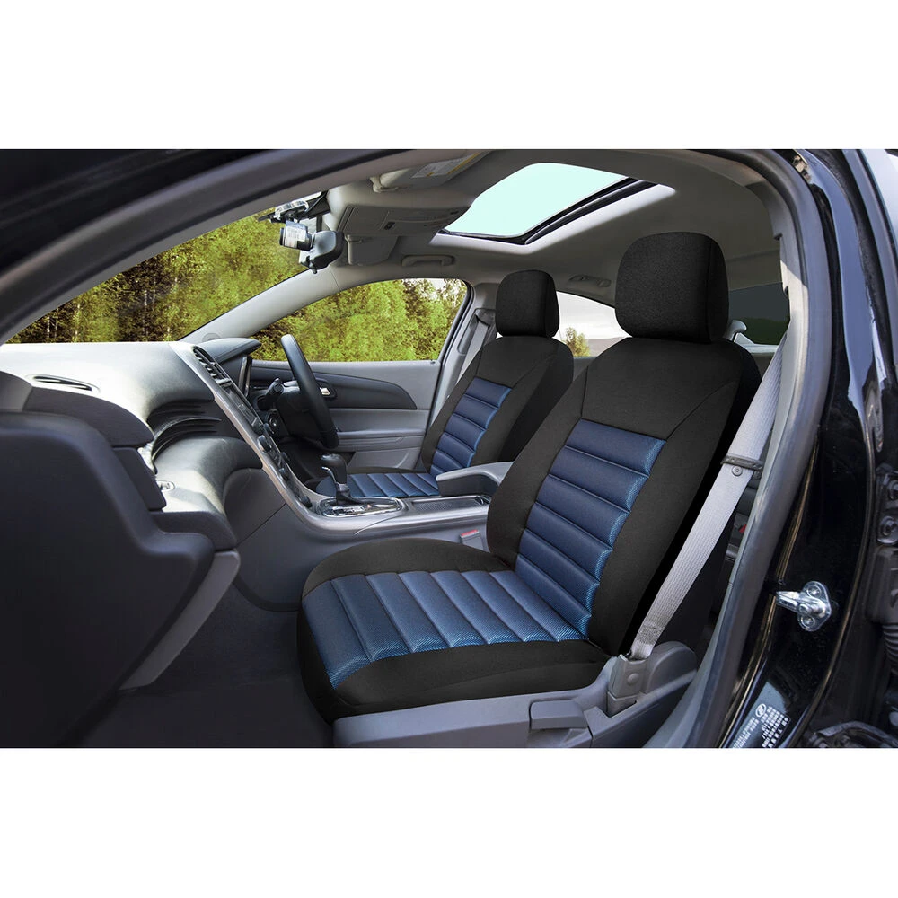 SCA Memory Foam Seat Cover - Blue Adjustable Headrests Front Pair Size 30 4 SCA Memory Foam Seat Cover - Blue Adjustable Headrests Front Pair Size 30 - Image 2