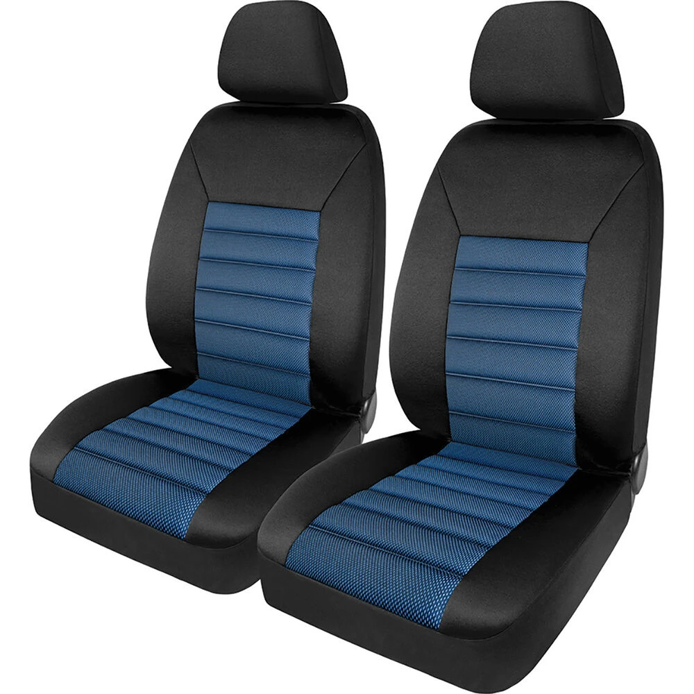 SCA Memory Foam Seat Cover - Blue Adjustable Headrests Front Pair Size 30 3 SCA Memory Foam Seat Cover - Blue Adjustable Headrests Front Pair Size 30