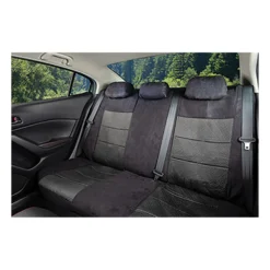 SCA Premium Jacquard And Velour Seat Covers - Black Adjustable Zips Rear Seat Size 06H -Quad Lock Case Shop SCA 597949 00 hi res