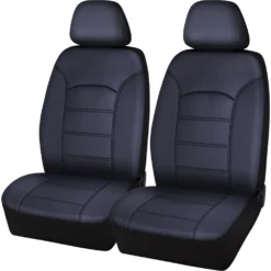 SCA Leather Look Seat Covers Black, Adjustable Headrests, Size 30, Airbag Compatible