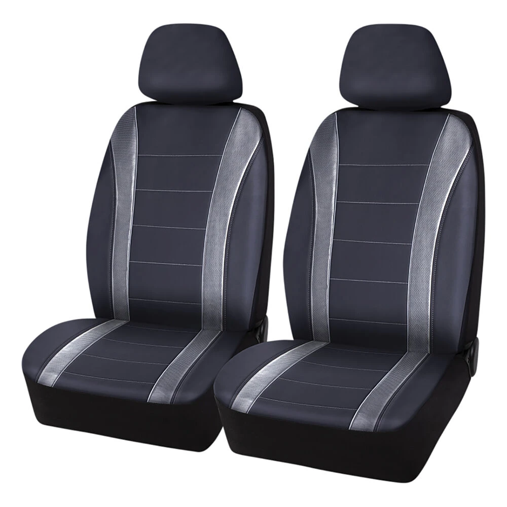 SCA Carbon Fibre Leather Look Seat Covers - Black, Adjustable Headrest, Airbag Compatible 3 SCA Carbon Fibre Leather Look Seat Covers - Black, Adjustable Headrest, Airbag Compatible