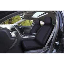 SCA Polyester/Jacquard Seat Covers - Black, Adjustable Headrests, Airbag Compatible -Quad Lock Case Shop SCA 610752 00 hi res