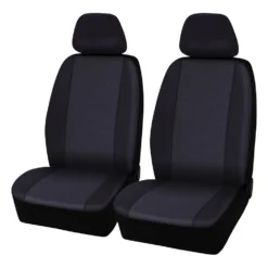 SCA Polyester/Jacquard Seat Covers - Black, Adjustable Headrests, Airbag Compatible -Quad Lock Case Shop SCA 610752 02 hi res