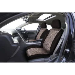 SCA Animal Print Seat Cover - Black/Rose, Adjustable Headrests, Airbag Compatible -Quad Lock Case Shop SCA 610835 00 hi res