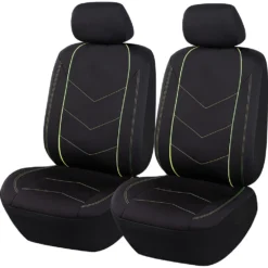 SCA Sports Hi Vis Seat Covers - Black/Yellow, Adjustable Headrests, Airbag Compatible