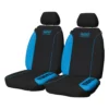 Tradies Seat Covers Tradies Neoprene Seat Covers Black/Blue Front Pair Adjustable Headrests Airbag Compatible