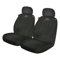 Armor All Armor Seat Covers Black Adjustable Headrests Airbag Compatible Pair
