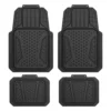 SCA Two Tone Hexagon PVC Rubber Floor Mats Black Set Of 4 -Quad Lock Case Shop SCA 626521 hi res