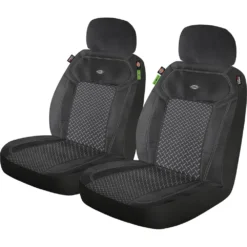 Dickies Repreve Reeves Poly/Mesh Seat Covers Black/Sand Adjustable Headrests -Quad Lock Case Shop SCA 626989 01 hi res