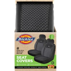 Dickies Repreve Reeves Poly/Mesh Seat Covers Black/Sand Adjustable Headrests -Quad Lock Case Shop SCA 626989 02 hi res