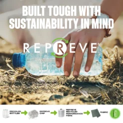 Dickies Repreve Reeves Poly/Mesh Seat Covers Black/Sand Adjustable Headrests -Quad Lock Case Shop SCA 626989 03 hi res