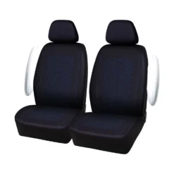SCA Jacquard Polyester Seat Covers Black/Blue Adjustable Headrests Airbag Compatible -Quad Lock Case Shop SCA 631794 01 hi res