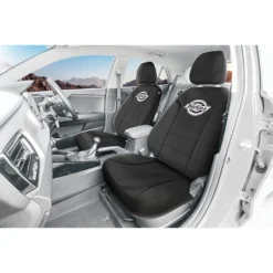 Dickies Polyester OG Black/White Logo Seat Covers Black Adjustable Headrests Airbag Compatible -Quad Lock Case Shop SCA 635168 00 hi res