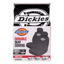 Dickies Polyester OG Black/White Logo Seat Covers Black Adjustable Headrests Airbag Compatible -Quad Lock Case Shop SCA 635168 02 hi res