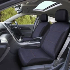 SCA Denim & Twill Polyester Seat Covers Black/Blue Adjustable Headrests Airbag Compatible 7 SCA Denim & Twill Polyester Seat Covers Black/Blue Adjustable Headrests Airbag Compatible -Quad Lock Case Shop SCA 637201 00 hi res