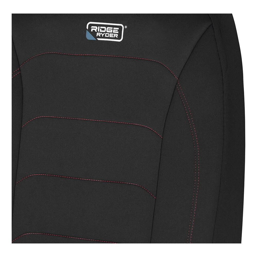 Ridge Ryder Neoprene Seat Covers Black/Red Adjustable Headrests Airbag Compatible 30SAB 5 Ridge Ryder Neoprene Seat Covers Black/Red Adjustable Headrests Airbag Compatible 30SAB - Image 3
